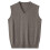 Men's V-neck sweater vest solid color knitted 1