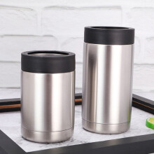 Isolerad resemugg med lock för iskaffe och drycker, rostfritt stålmugg