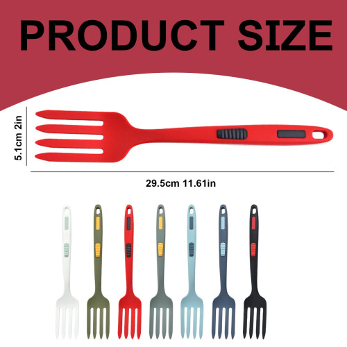 Silicone Serving Fork – Heat-Resistant, Non-Stick, Flexible, Dishwasher-Safe, Ergonomic Handle 2
