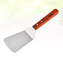 FRCOLOR Edelstahl-Spatel für den Hausgebrauch mit farblich sortiertem Holzgriff, perfekt für Steak, Pizza und Pfannkuchen, 12,5 Zoll