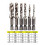 6Pcs Combination Drill Tap Bit Set High Durability Rustproof Spiral Design Wide Application Tapping Bit Tools for Drilling Threading 6