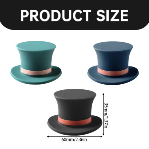 Silikoninen ilmatiivis pullonkorkki, Top Hat -pullonkorkki, 1 pakkaus 2