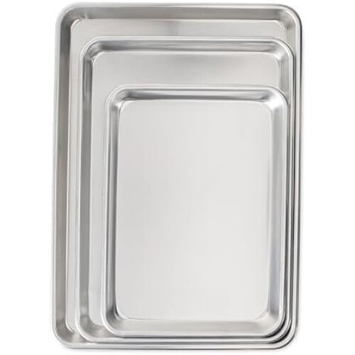 Ensemble de 3 plaques de cuisson en aluminium Naturals