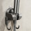 AuroraX Shower Head Holder Suction Cup Hook Black Plastic 6