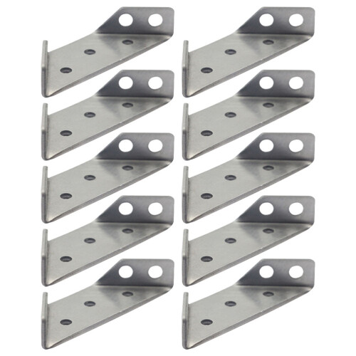 10 Stück Eckwinkel, Trapezwinkel, Eckverbinder aus Edelstahl 2