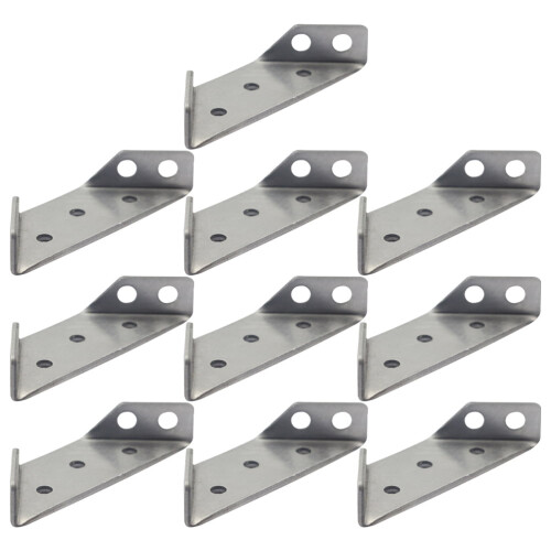 10 Stück Eckwinkel, Trapezwinkel, Eckverbinder aus Edelstahl