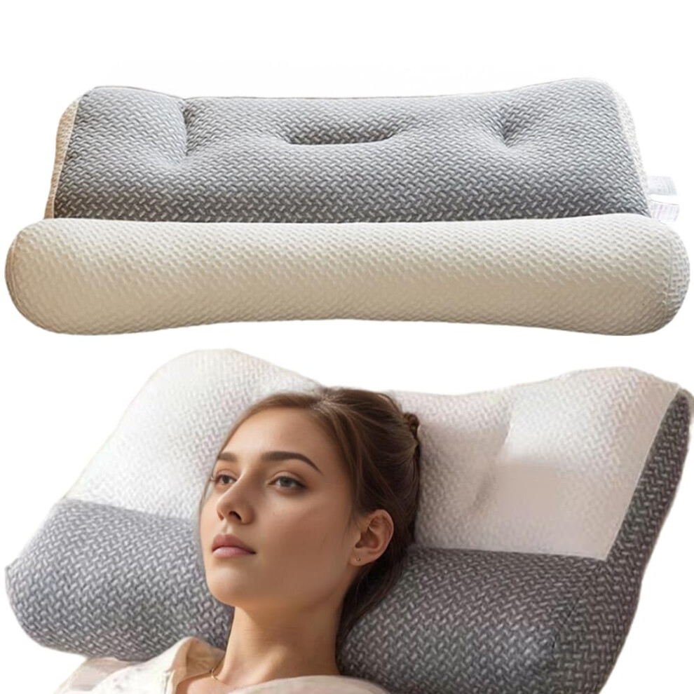 Orthopedic Pillow for Neck and Shoulder Pain with Ergonomic Neck Support and Ear Pressure Relief