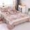 Queen Light Pink Floral Reversible Quilt Set 3-Piece 2