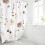 Akvarel blomster bruseforhæng 72x84in 2