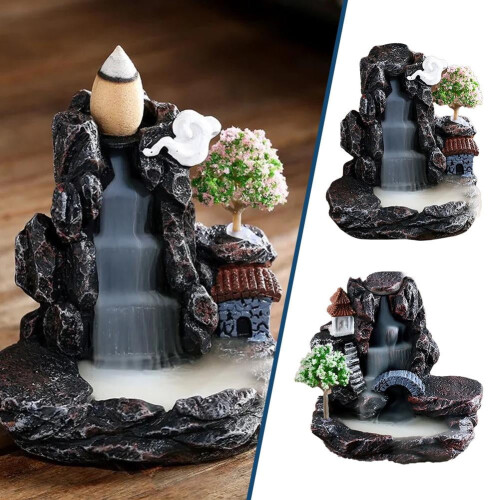 Porte-encens cascade, brûleur d'encens à reflux s P7N1 2
