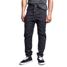 Victorious herrbyxor med stretchig joggingbyxa i twill med sänkt gren, upp till 5 gånger så högt