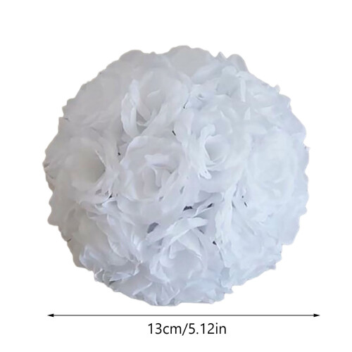 Artificial Rose Flower Ball Dark Blue 5In 1Pcs 2