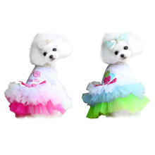 Niedliches, atmungsaktives blaues Hundekleid für kleine Hunde – Tutu-Rock-Outfit, geeignet für Yorkshire Terrier, Französische Bulldoggen und