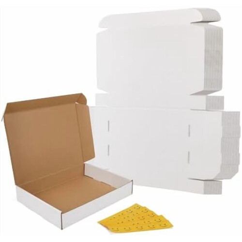 30Pack12x9x2Shipping Box, Λευκό κυματοειδές χαρτόνι Mailer Box για συσκευασία, αλληλογραφία,
