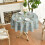 Round Polyester Tablecloth 70 x 70 Inch 2