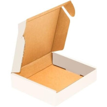 50er-Packung kleine Versandkartons, 4x4x1 Zoll, Wellpappkarton, Karton, weiß, für Kleinunternehmen