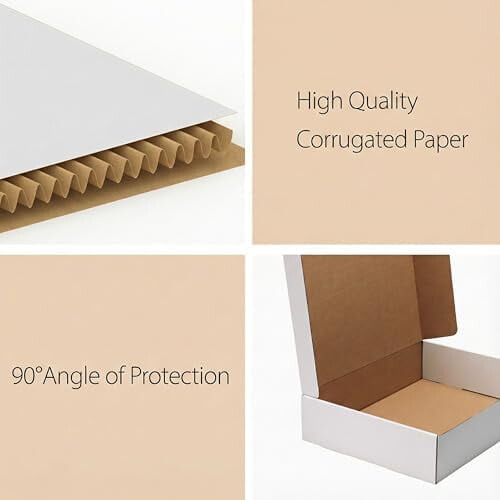 75Pack6x4x3Μικρά Κουτιά Αποστολής, Λευκό Κουτί Αλληλογραφίας από Κυματοειδές Χάρτινο 2