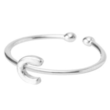 Ringer med initialer for kvinner, justerbar åpen ring som kan stables, fine smykker, bursdagsgaver til mamma, datter, søster, kone, venner, bestemor