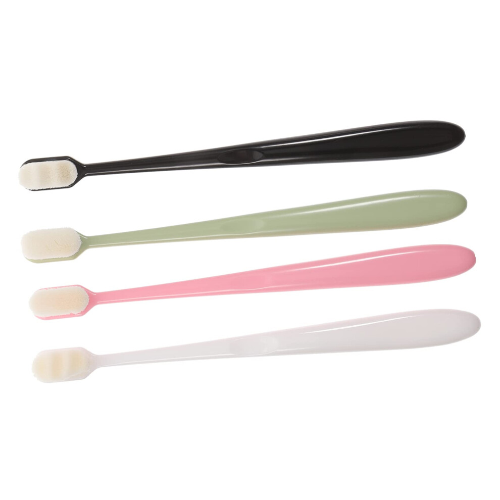 4pcs Soft Bristle Travel Toothbrush for Adults with Ergonomic Grip Compact Lightweight Design