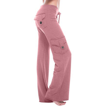 Lulshou Femei Pantaloni Cargo Pantaloni de antrenament Colanți Stretch Talie Buzunar cu Buzunar cu Buzunar pentru Yoga Gym Pantaloni Lejeri cu Talie