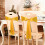 Elastic Christmas Chair Bow Tie - Yellow - Back Decor Sash 5