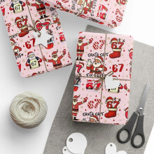 Papier cadeau 67Christmas – Papier cadeau humoristique à motifs de mèmes, festif et amusant, idéal pour les ados, les amis, les collègues, le