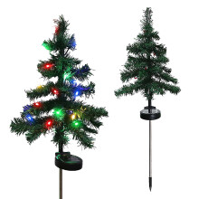 Árvore de Natal Solar Pré-Iluminada para Exterior, 71 cm (28"), Impermeável, com Luzes de Natal para Pátios, Jardins e Gramados – Compatível