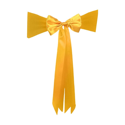 Elastic Christmas Chair Bow Tie - Yellow - Back Decor Sash 1