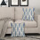 Μπλε μαξιλαροθήκες Boho 18x18, Σετ 2 τεμαχίων, Λινό διακοσμητικό μαξιλάρι ψαροκόκαλο 3