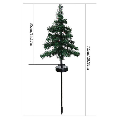 Solar Christmas Tree Outdoor Decor 28.34 Inch Waterproof 2