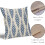 Μπλε μαξιλαροθήκες Boho 18x18, Σετ 2 τεμαχίων, Λινό διακοσμητικό μαξιλάρι ψαροκόκαλο 4