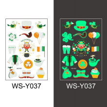 Lichtgevende fluorescerende stickers voor St. Patrick's Day – Ierse feestartikelen, scrapbooking en woondecoratie (geschikt voor alle oppervlakken)