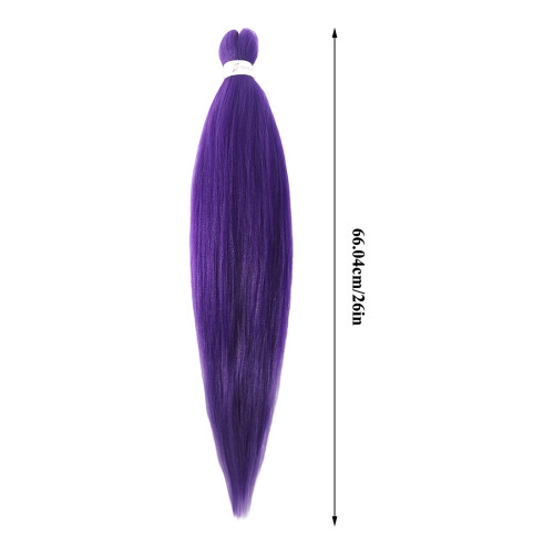 Μακριές μωβ προ-τεντωμένες συνθετικές επεκτάσεις μαλλιών για πλεξούδες, 2