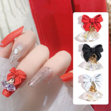 LEDMOMO6Pcs Ornáid Ingne Bogha Maisiúcháin Ingne DIY Dathanna Éagsúla Gabhálas Manicure