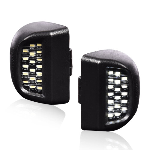 Luz de placa, compatível com GMC Sierra Classic 99-13, preta. 2