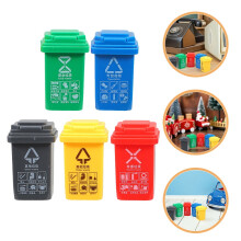 15 pezzi Mini pattumiera per casa delle bambole Mini cestino per rifiuti per scene in miniatura Mobili in miniatura per casa delle bambole Mini