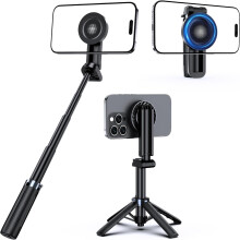 Magnetisches Mini-Selfie-Stick-Stativ mit wiederaufladbarer Fernbedienung, kompatibel mit iPhone/Android – Kompaktes Reisestativ für TikTok,