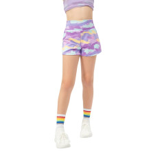Shorts esportivos para adolescentes, shorts esportivos em camadas para meninas jovens, ideais para basquete, corrida, academia e exercícios.
