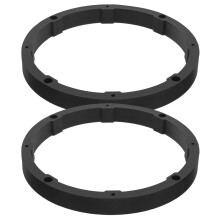 Lot de 8 anneaux d'espacement noirs en PVC pour haut-parleurs de portières avant et arrière, taille universelle 6,5 pouces.