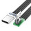 Cable plano de extensión Type-C a MicroUSB, cable flexible para carga y datos 1