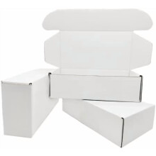 Kleine witte doosjes 7x3,5x2 inch, 50 stuks, recyclebare golfkartonnen geschenkverpakkingen, opbergdozen, zakelijke verpakkingen, verzenddozen