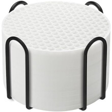 Silikon-Untersetzer-Set, 6-teilig, mit Metallhalter