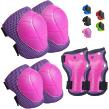 Ensemble de protections pour enfants – Genouillères, coudières et protège-poignets 3 en 1 pour les 3-14 ans, compatible avec le patinage, le