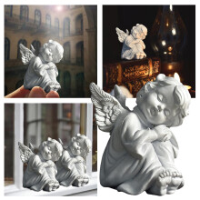 Adornos en liquidación: Estatua de ángel de resina para jardín, figura de ángel de hadas, escultura, decoración del hogar, accesorios de