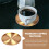 Conjunto de porta-copos Golden Square em cobre puro 2