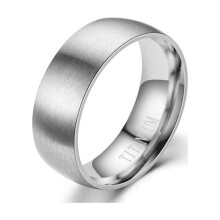 Alliances en acier inoxydable pour hommes et femmes, bagues de mariage simples et confortables.