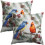 Μαξιλαροθήκες Pine Needles Birds 18x18", Σετ 2 τεμαχίων, Διακοσμητικές Μαξιλαροθήκες από 2