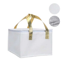 Sac d'épicerie isotherme réutilisable avec fermeture éclair 11,8 x 11,8 x