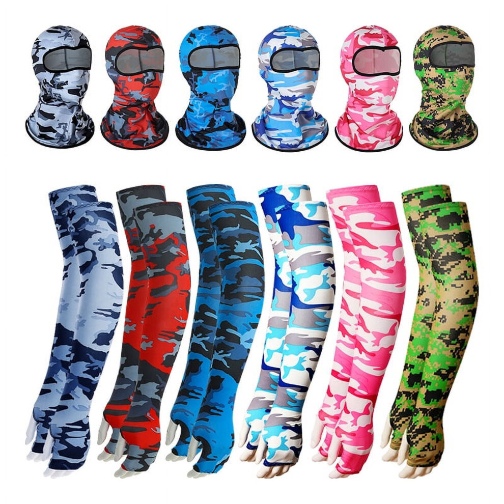 Balaclava Face Mask And Sleeve, Summer Cooling Neck Gaiter, Uv Protector Motorcycle Ski Scarf For Men & Women 9558633756289