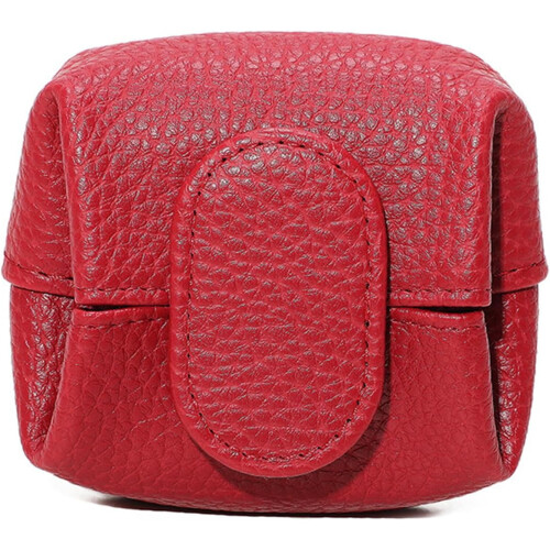 Mini Porta-Moedas com Estampa de Lichia – Couro Legítimo, Pacote com 3